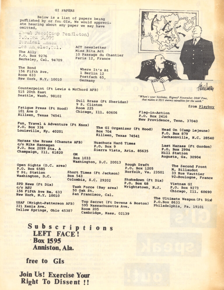 Left Face Vol 1 #1 – GI Papers